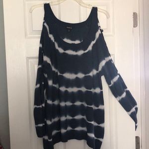 Tie Dye cold shoulder sweater